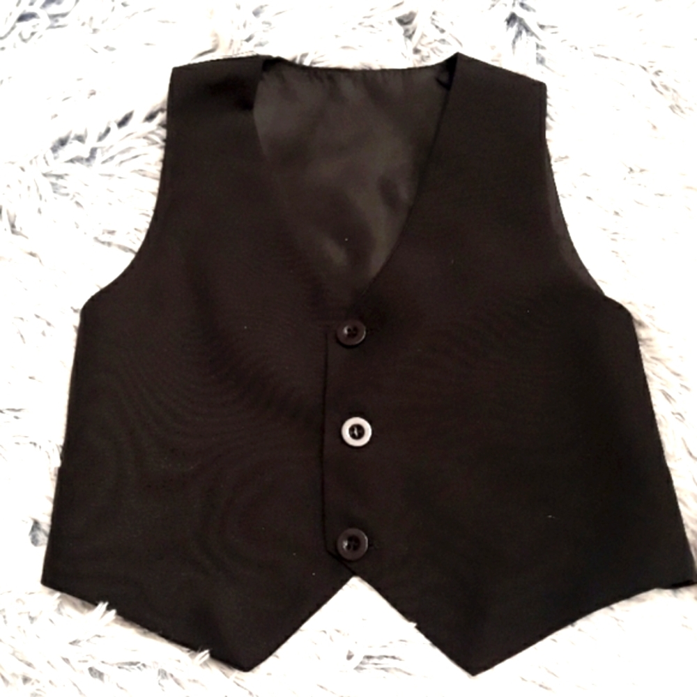 Little Boys Classic Formal Wear Black Vest